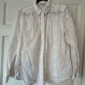 White Eyelet Women's Blouse